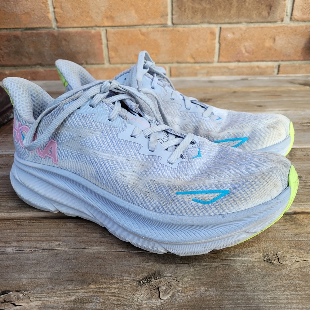 Hoka Clifton 9 Women's Lite Grey " Gull Sea" Sneakers Bought 2025 New Inserts